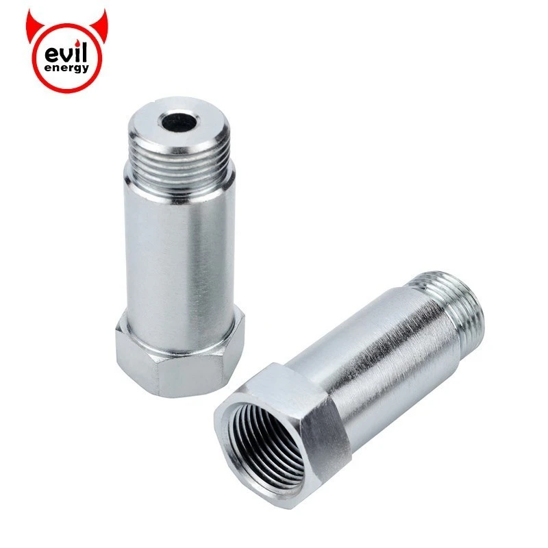 2PCS Exhaust 90 Degree Adjustable O2 Sensor Defouler Extension Spacer