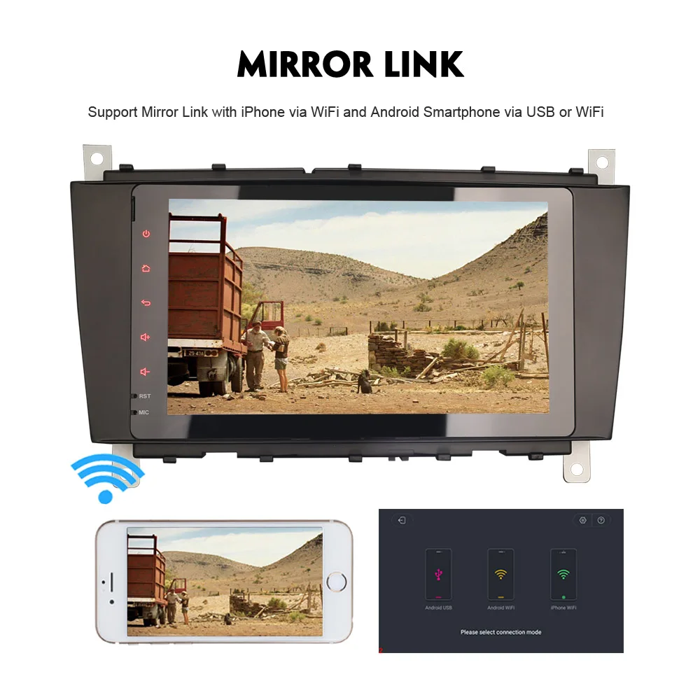 Discount DAB+ Autoradio for Mercedes Benz C/G/CLK W203 W209 Viano W639 Android 8.1 WIFI 4G GPS Car Multimedia Player NAVI DVR OBD DVT-IN 1