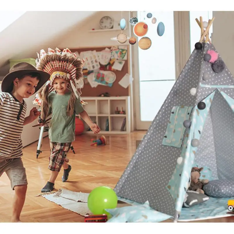 Детская палатка в индийском стиле, Пляжная холщовая кровать игровой дом под тентом, игрушка для дома, игровые палатки, Cubby House для детей
