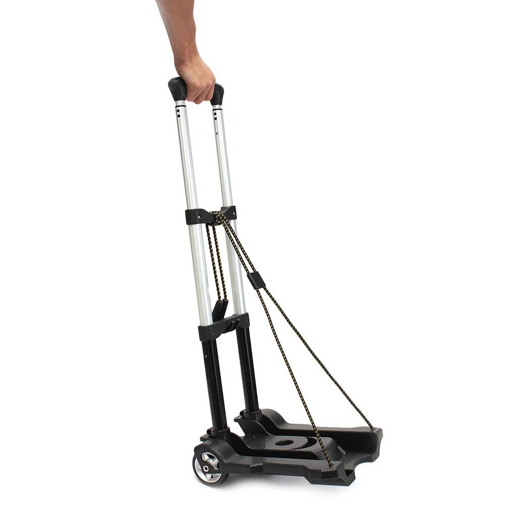 

40Kg Shopping Cart Foldable Durable Portable Two-wheeled Labor-saving Luggage Travel Carts Flatbed Trailer Trolley Barrow