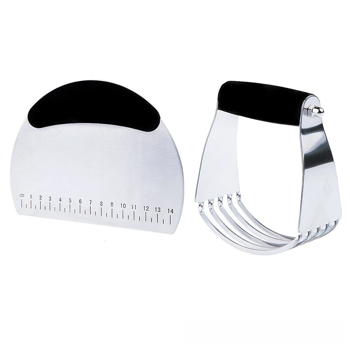  Pastry Cutter & Dough Scraper SetStainless Steel Multipurpose Scraper/Pizza Dough Blender/Chopper-P