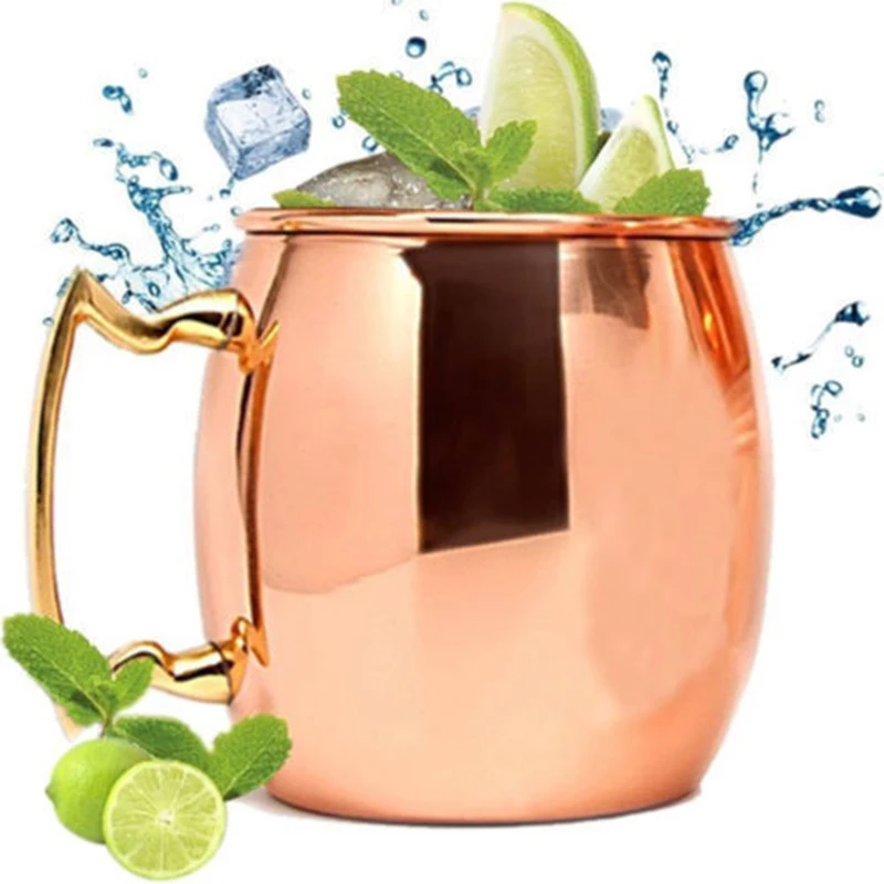 

1x Set Creative Moscow Mule Copper+Stainless Steel Mugs Cups Coffee Mug Tea Cup