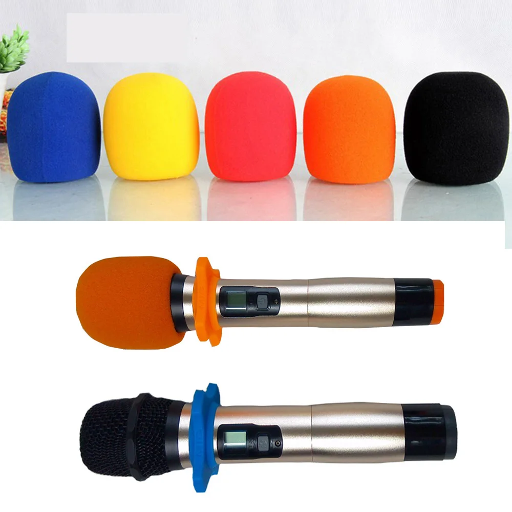 

5 Pack new brand new microphone windshield popular filter sponge foam windshield multicolor spherical microphone cover