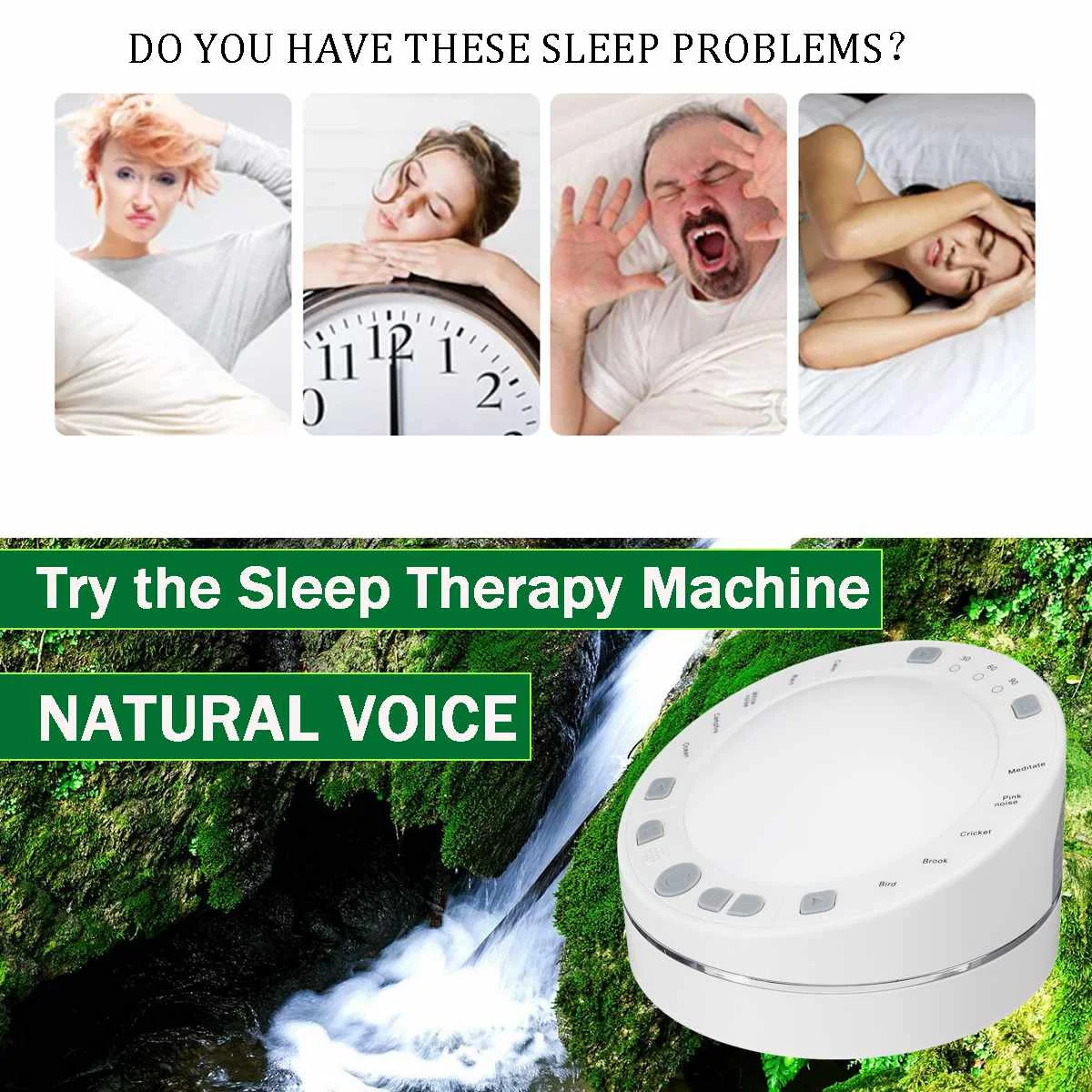 

Muultifunction Sleep Sound Therapy White Noise Machine Sound Machine For Sleeping Relax Sleep Instrument USB Battery Powered
