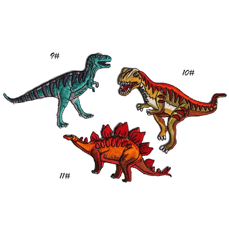 5 шт./лот Мультяшные Животные Динозавр вышивка патч для одежды утюг на патчи аппликация аксессуар «сделай сам» для ребенка SC4337