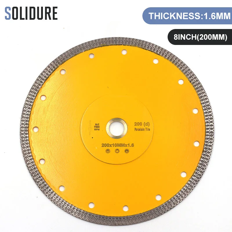Hot sintered 8 inch X shape super thin 200mm diamond ceramic tile saw