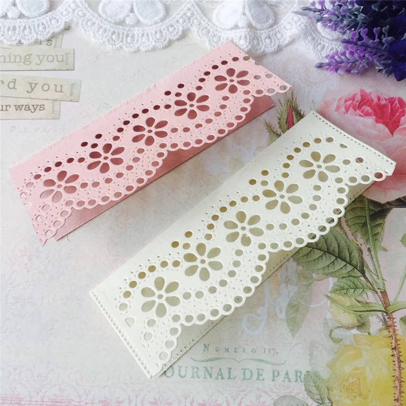 

Lychee Life Lace Trim Shaped Cutting Dies Creative Metal Template Dies DIY Scrapbooking Album Cards Decoration Tools