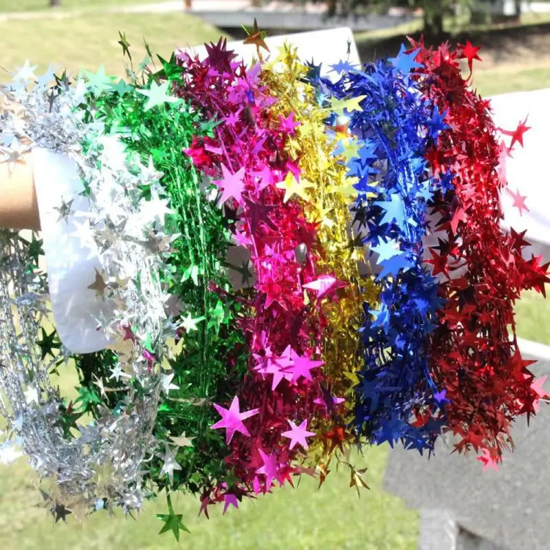 

7.5 m Christmas Tree Hanging Star Pine Garland Christmas Decoration Ornament New Year Christmas Decorations For Home #A30