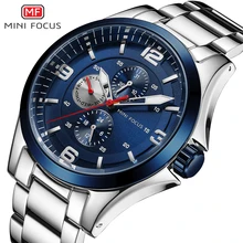 MINI FOCUS Classic Watch For Men 3 Sub-dials Mens Watches Quartz Analog Clock Stainless Steel Watch Strap Calendar Wristwatch MINI FOCUS Classic Watch For Men 3 Sub-dials Mens Watches Quartz Analog Clock Stainless Steel Watch Strap Calendar Wristwatch