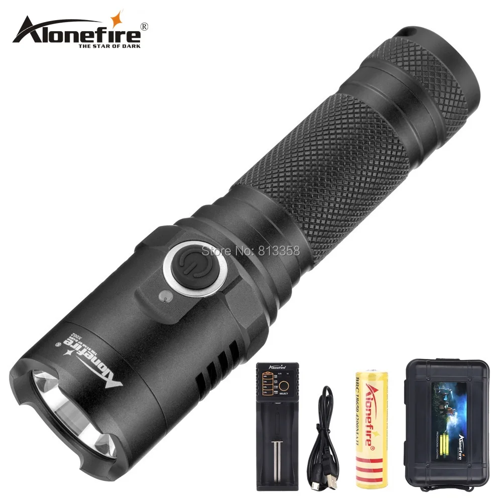 

AloneFire X002 LED Handheld Tactical Flashlight T6 led Torch Light Camping Lamp for 18650 Rechargeable Battery