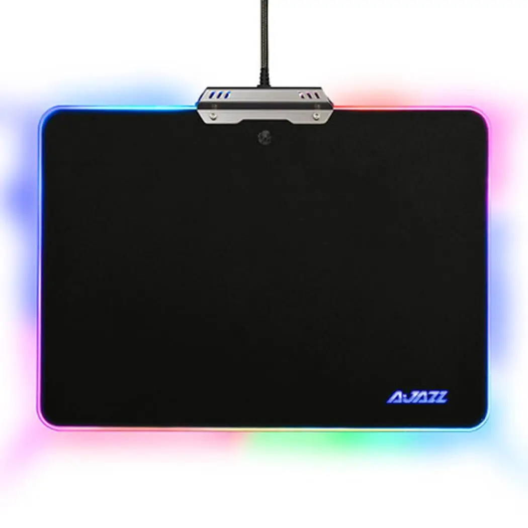 Светодиодный USB проводной игровой Мышь Pad черный красочные Подсветка игры 8