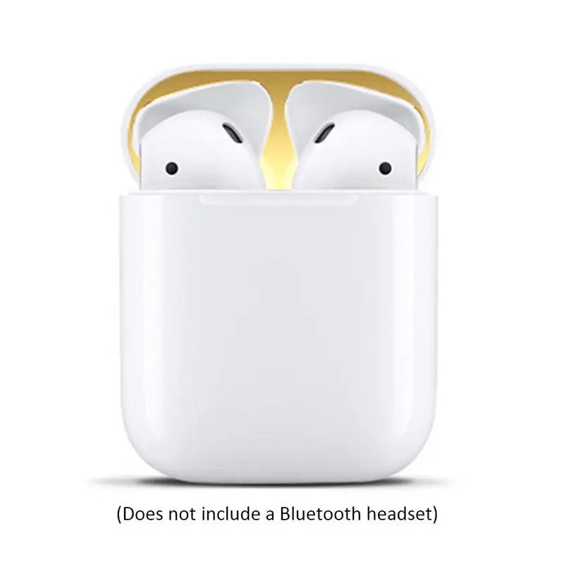 

For Apple Airpods Earphone Wireless Earphone Skin Sticker Earphone Accessories Metal Dust Cover Easy Install Replacement