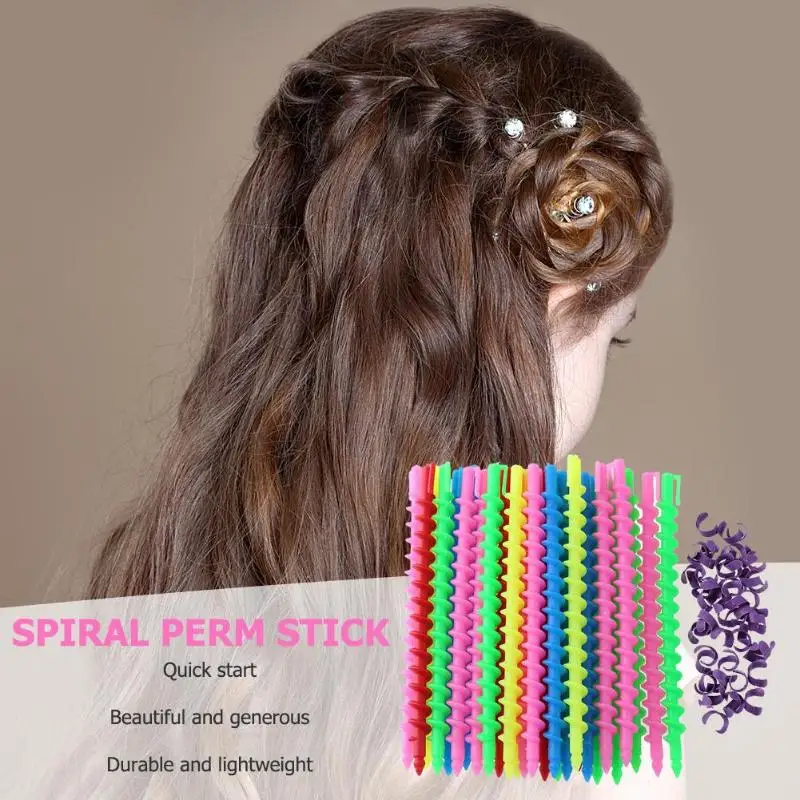 18 26 30 35pcs Plastic Hair Perm Rods Long Spiral Hair Perm Rods