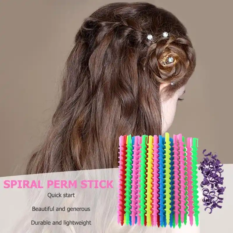18 26 30 35pcs Plastic Hair Perm Rods Long Spiral Hair Perm Rods