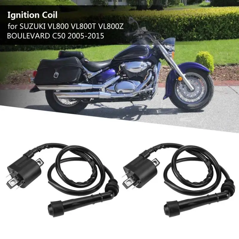 2pcs Ignition Coil Fit for SUZUKI VL800 VL800T VL800Z BOULEVARD C50