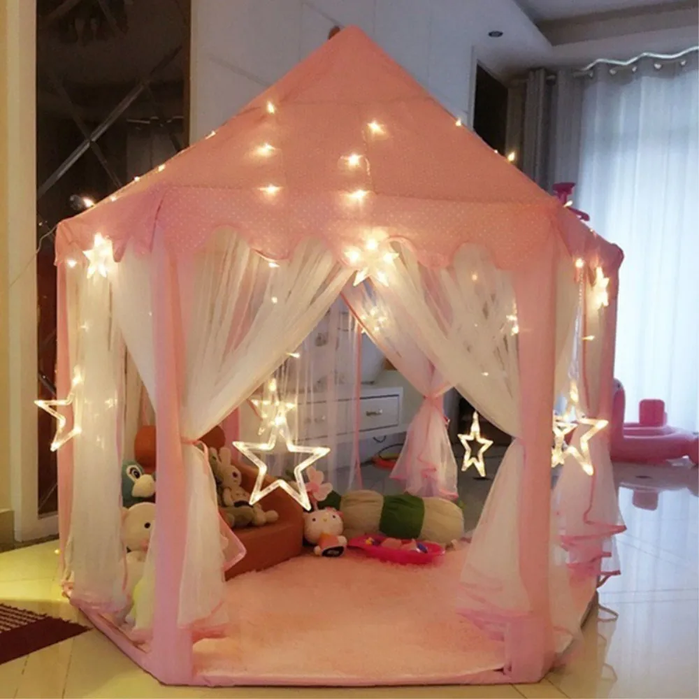 Детская игровая палатка большого размера 140x135 см Игровая принцессы с замком для