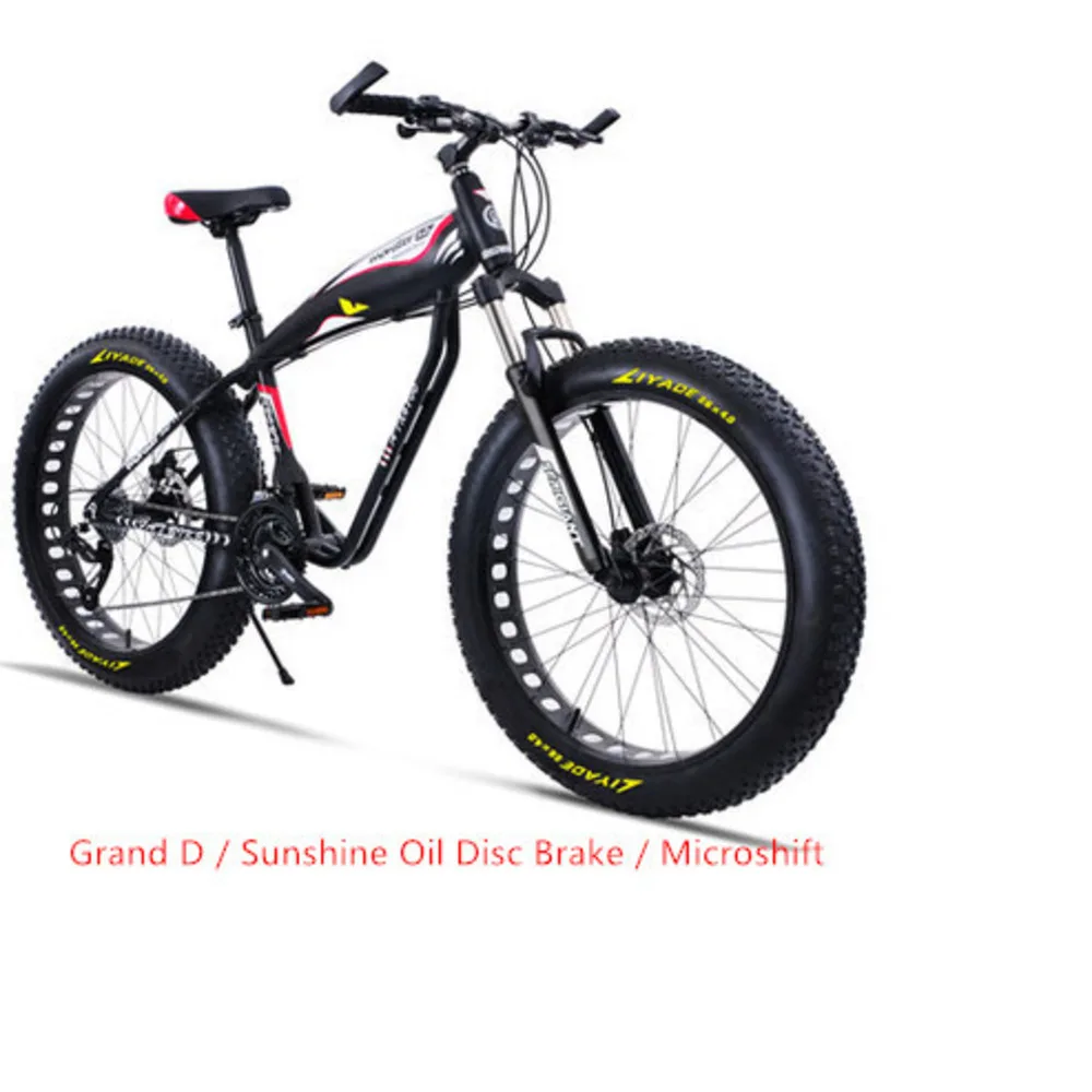 Perfect New Brand Aluminum Alloy Mountain Bike 26" Wheel 4.0 Fat Tire 27 Speed Beach Snow Bicycle Downhill Oil Disc Brake Mtb Bicicleta 4