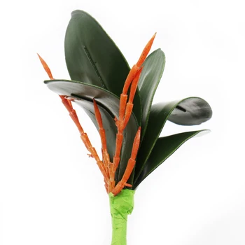 

1pcs Artificial Phalaenopsis Butterfly Orchid Leaves Plastic Flower Leaf For Wedding Party Garden Home Decor