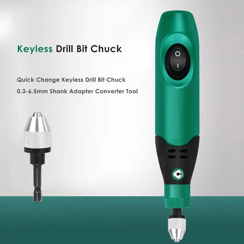 

Quick Change Keyless Drill Bit Chuck 0.3-6.5mm 0.6-8mm Shank Adapter Converter Tool For Worker Drill