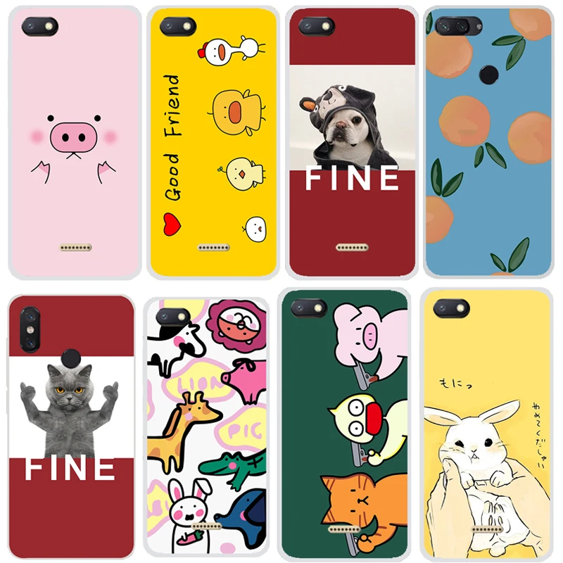 

Silicon Cute Case Xiaomi Redmi 6a mi 8 Lite A2 lite Case For Xiaomi mi8 A2 Lite Redmi 6a Back Case Cover Soft TPU 3D Dog Animal