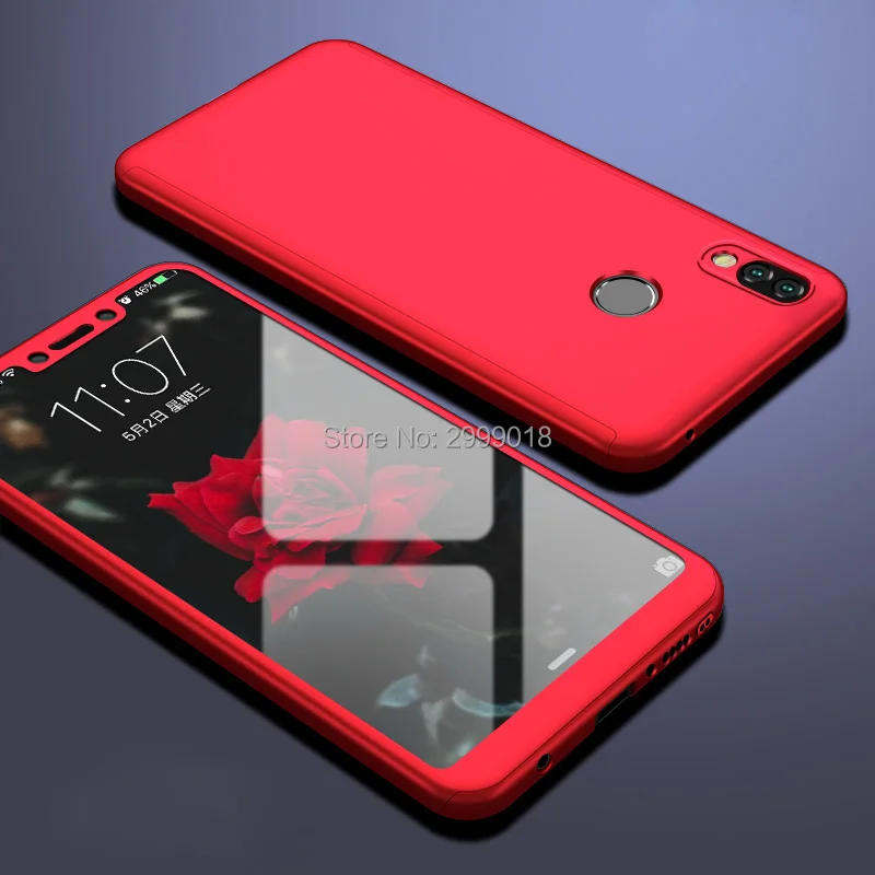 360 Full Cover Case On For Huawei Honor 20 Lite With Tempered Glass HRY-LX1T 20Lite Honor20 | Мобильные телефоны и