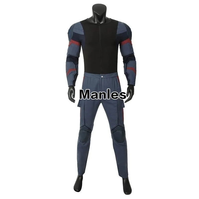 Avengers Endgame Captain America Costume Steven Rogers Cosplay Adult Halloween Christmas Carnival Party Only Jumpsuit Vest Glove