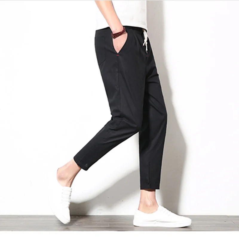 Maimai Lai Summer Linen Casual Pants Men Breathable Thin Flax Trousers 2019 Joggers Sweatpants Blue Male Cotton Pants Size M-3XL Maimai Lai Summer Linen Casual Pants Men Breathable Thin Flax Trousers 2019 Joggers Sweatpants Blue Male Cotton Pants Size M-3XL