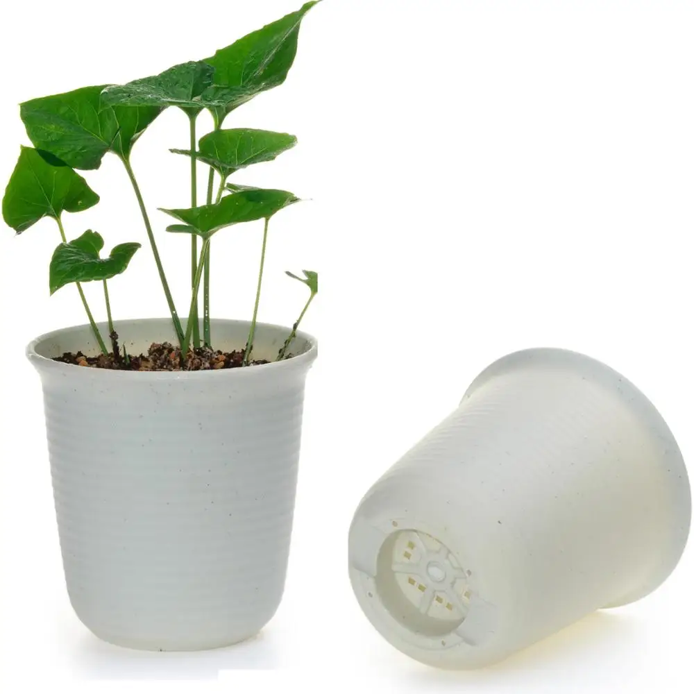 

T4U 2.5 Inch Plastic Round for cactus succulent planter FlowerPot Cactus Plant Pot Flower Pot Container Marble garden decoration