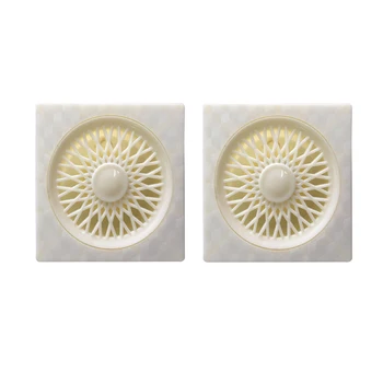 

2pcs Floor Drain Premium Deodorization Plastic Square Floor Drain Strainer for Shower