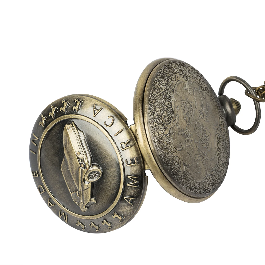 

Unique Vintage Men Women Pocket Watch Roman Numerals White Dial Necklace Pendant Clock Time
