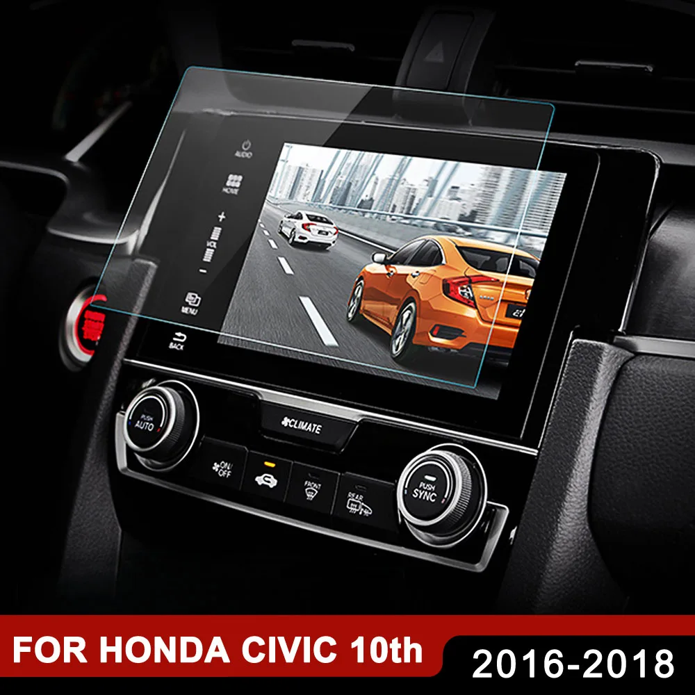 Аксессуары для Honda Civic 10th 2016 2017 2018 GPS навигация Закаленное стекло Защитная пленка