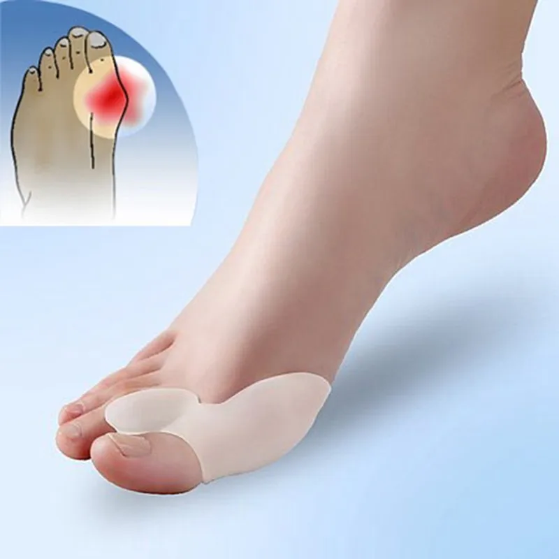 MATAVENI 1Pair Gel Foot Care Tool Bunion Corrector Bone Big Toe Protector Hallux Valgus Straightener Toe Spreader Pedicure