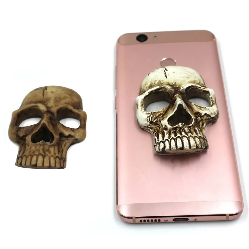 فريد 3D ستيريو الراتنج المقرب الرهيبة الجمجمة Diy الهاتف المحمول قذيفة الجمال المواد الرمزية ملصقات هاتف محمول