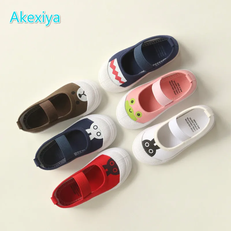 

Kids Shoes Cartoon Korean Canvas for Baby Girl and Toddler Flats Baby Boy Colorful Student Dancing Soft Shoes for Children