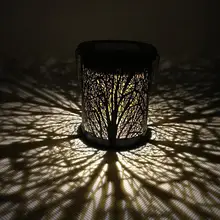 1 шт., металлические Ротанговые наружные солнечные Подвесные светодиодные лампы, водонепроницаемые солнечные лампы для сада, двора, декоративные лампы, светильник для двора