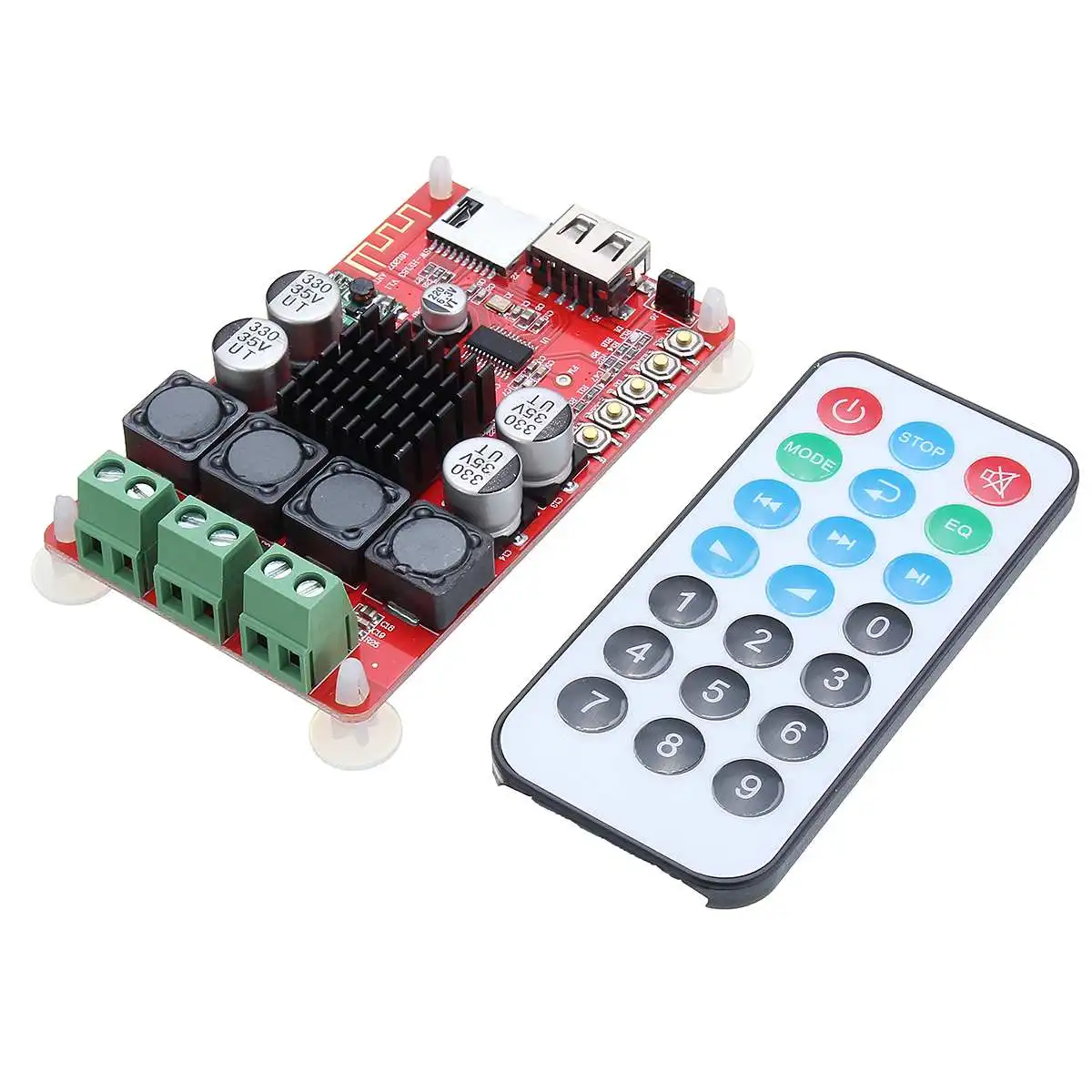 

TPA3116 50W+50W bluetooth 4.0 Audio Receiver Amplifier Board Remote Control upgrade Radio function