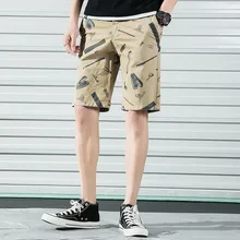 Для мужчин Лето Фирменная Новинка цветочный Гавайи печати шорты Для мужчин Loose Fit модного узор карманов доска мужские шорты Карго 38 плюс Размеры