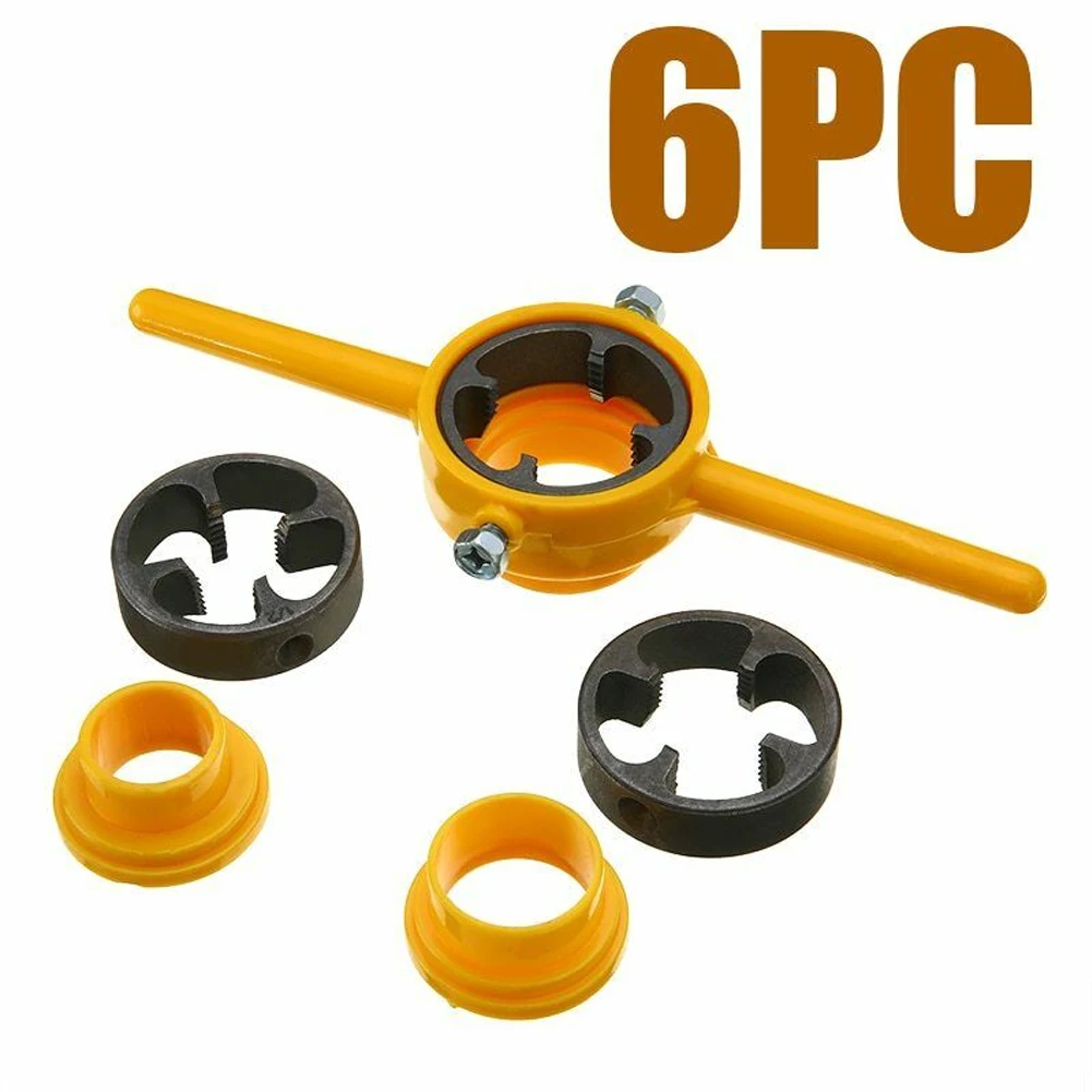 

6pcs NPT Die Set Pipe Threader PVC Thread Maker Tool Sizes 1/2" 3/4" 1" For Pumps Pipes Mayitr Hand Tools