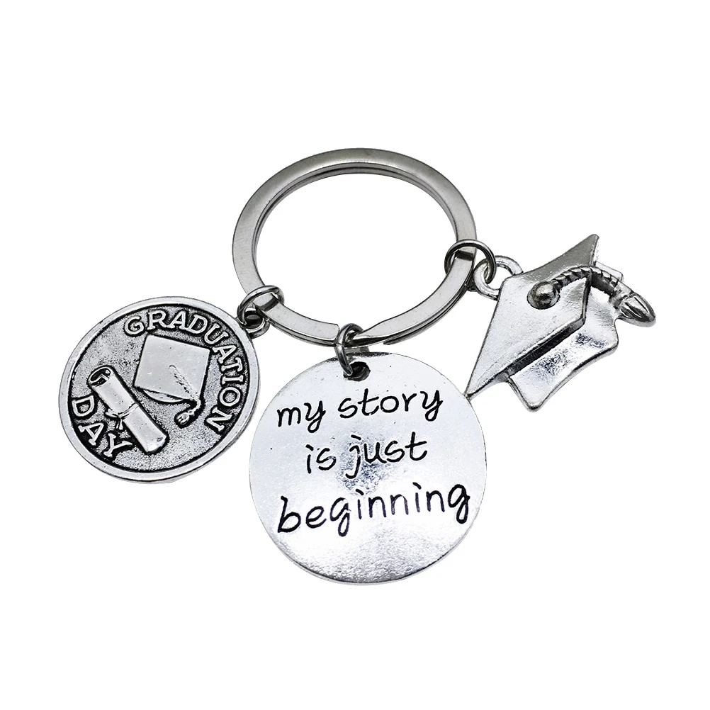 1pc Graduation Gift Keyring Keychain For Students Hanging Ornament Decoration Key Ring Chain Purse Bag Pendant Girls Boys | Автомобили и