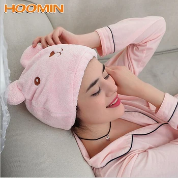 

Lovely Animal Cartoon Head Wrap Hat Bathing Tool Easy To Use Strong Absorbing Quick Drying Hair Towel Home Textile