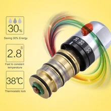 Смеситель для горячей и холодной воды в ванной комнате, латунный температурный кран, медный смеситель для душа, термостатический клапан#0117