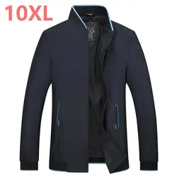 2018 Новые Большие размеры 10XL 8XL 7XL 6XL Демисезонный Для мужчин Куртки модные однотонные бренд пальто мужской Повседневное куртка Slim Для мужчин