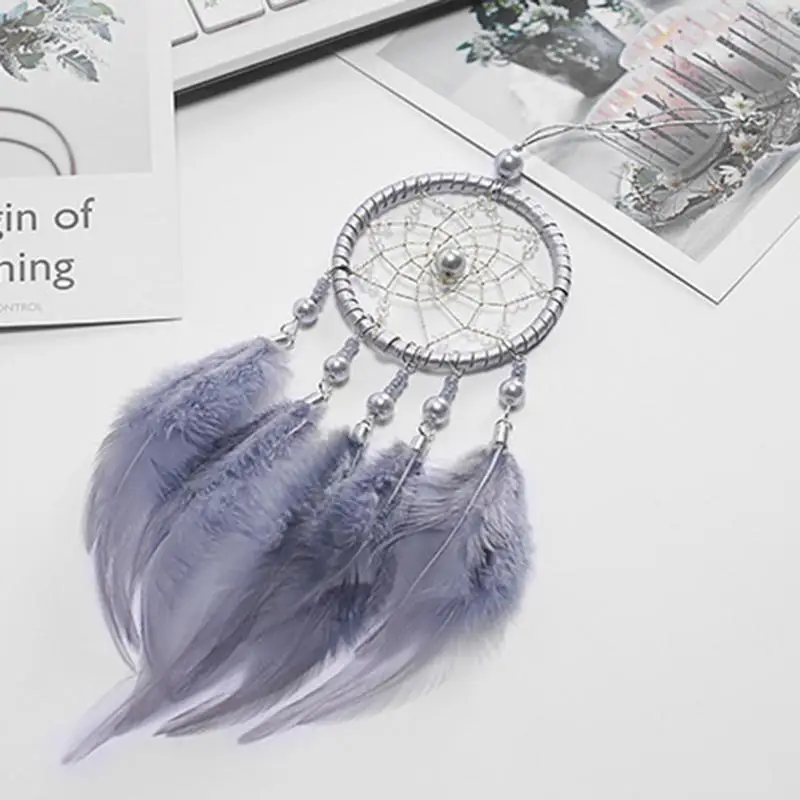 

Handmade Mini Dream Catcher Pendant Innovative Gifts Wind Chimes Dreamcatcher Tri-Color Car Ornaments Original #CO