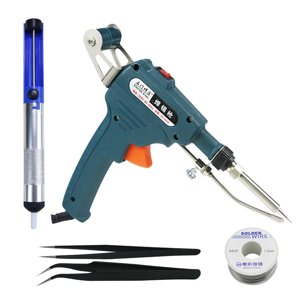 

220V 60W Adjustable Temperature Electric Gun Welding Soldering Iron Tool Kit With EU Plug