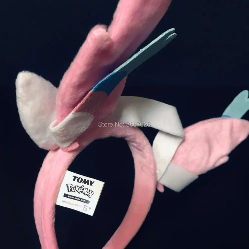 Костюм Sylveon EEVEE с ушками, повязка на голову для косплея, плюшевая повязка на голову для взрослых/детей, подарок