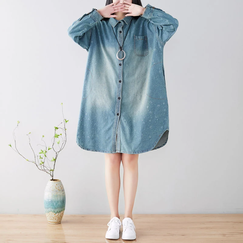jean dress with cardigan