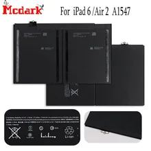 Mcdark для iPad 6/Air 2 ноутбука Замена батарей большой Ёмкость 7340 mAh Резервное копирование Bateria для iPad 6/Air 2 A1547 A1566 A1567
