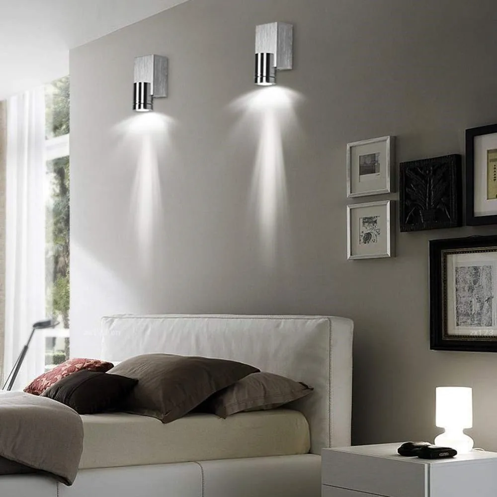 

Indoor led wall light 3W Aluminum wall sconce AC85-265V Surface mounted Bed room Bedside Modern home decoration Led wall lamp
