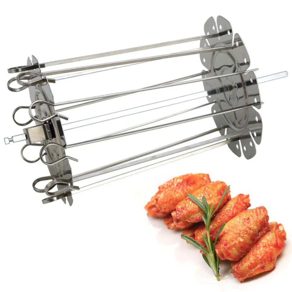 Stainless Steel BBQ Needle Barbeque Skewers Oven Round Roast Skewers