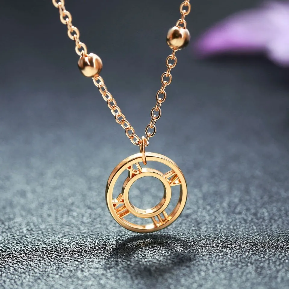 

Generous Double Round Women Fashion Generous Style Women Necklace Fashion Decorate Trendy Women Anniversary Necklace Jewelry